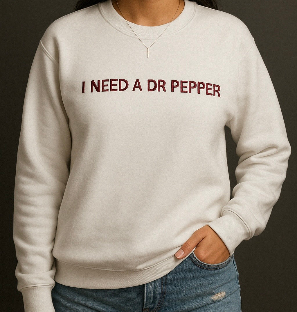 Dr Pepper Embroidered Sweatshirt