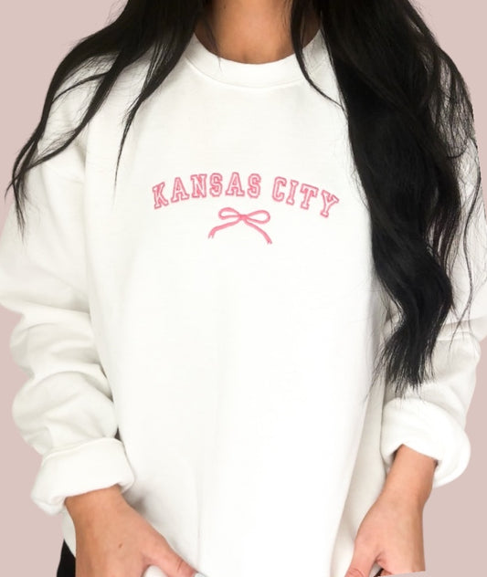 Kansas City Bow Embroidered Sweatshirt